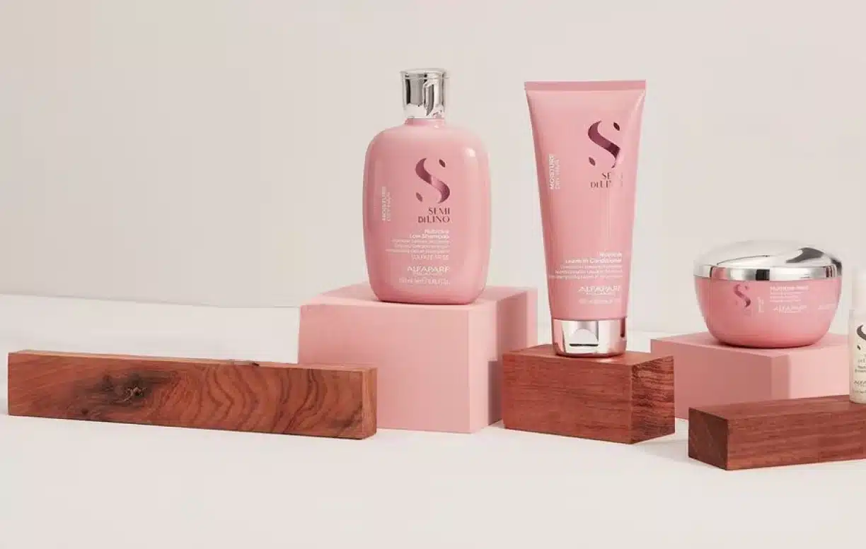 Pink soap and creams