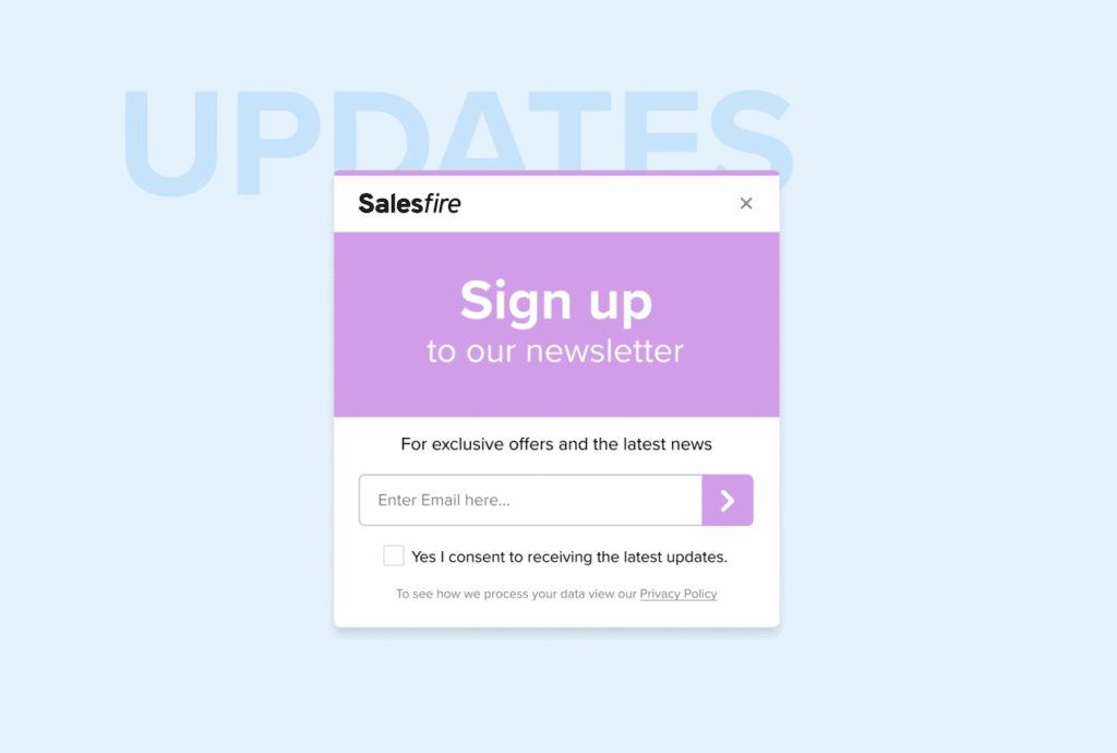 sign up newsletter