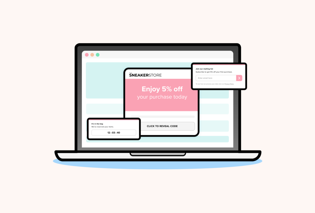 Laptop with eCommerce sales