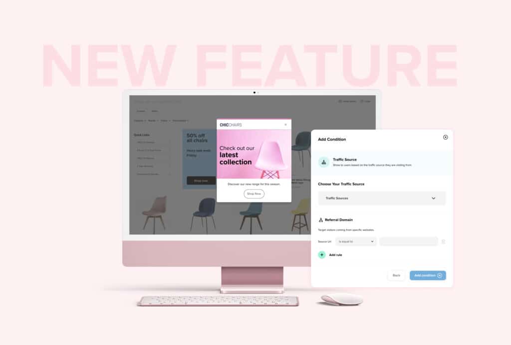 pink Laptop and mouse