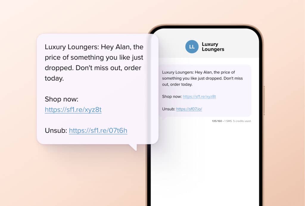 Black Friday SMS marketing graphic